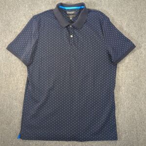 Banana Republic Luxury Polo Shirt Mens XL Blue Collared Short Sleeves